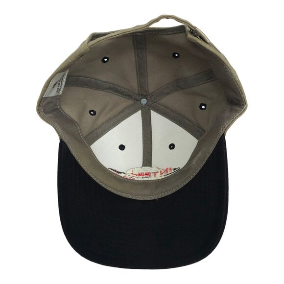 Inter Pac Embroidered Logo Tuck Strap Cap Trucker Baseball Hat Taupe Black - Picture 5 of 13